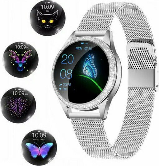 Oromed Crystal Smartwatch με Παλμογράφο (Ασημί)