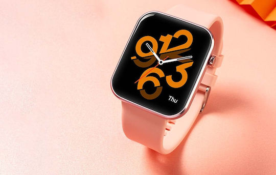 Colmi P15 Smartwatch με Παλμογράφο (Ροζ)