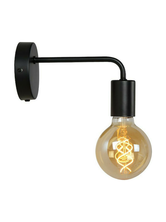 Lucide Lightning Vintage Lamp Wall with Socket E27 Black