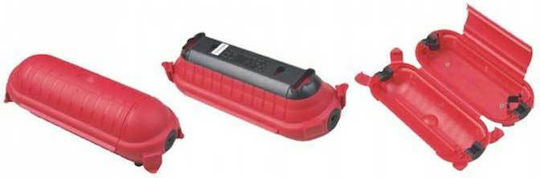 V-TAC Surface Mounted Electrical Box IP44 for Power Strip in Red Color