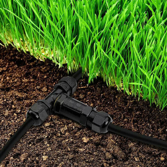 V-TAC Cutie electrică pentru montaj exterior Etanș IP68 Casetă de joncțiune cu dublu proiector în culoarea Negru