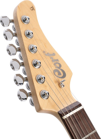 Cort G-280 Select Elektrische Gitarre Stratocaster mit HSS Tonabnehmerkonfiguration Amber