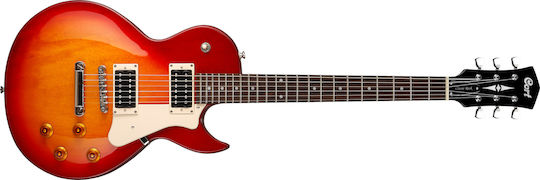 Cort CR100 Ηλεκτρική Κιθάρα Single Cut με HH Διάταξη Μαγνητών Cherry Red Sunburst