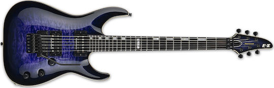 ESP E-II Horizon FR Elektrische Gitarre Stratocaster mit HH Tonabnehmerkonfiguration Blue mit Tasche