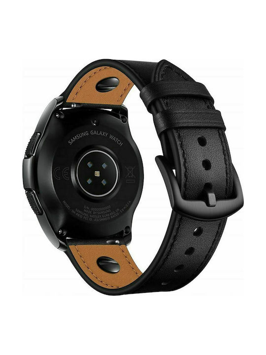 Tech-Protect Screwband Armband Leder Schwarz (Galaxy Watch4 / Watch5 / Watch5 Pro)