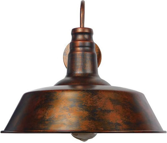 GloboStar Industrielle Wandleuchte mit E27-Fassung Braun 35x40x32 cm
