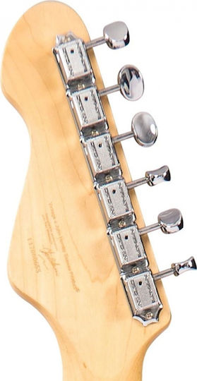 Vintage V6H ReIssued Electric Guitar Stratocaster with SSS Pickup Configuration Boulevard Black