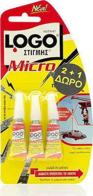 Logo Kleber Gel Sofort Στιγμής Micro 3τμχ 1gr 65ΑΑ65