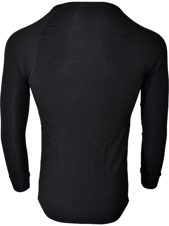 Berrak Bluza termică pentru bărbați cu mâneci lungi Negru