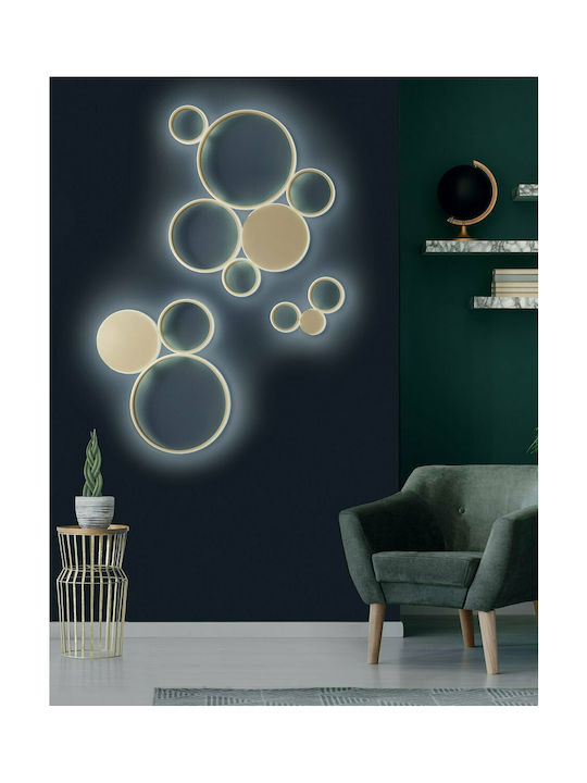 Ondaluce Pois Φωτιστικό Τοίχου LED Χρυσό 79x73x4εκ. Ondaluce Pois Φωτιστικό Τοίχου LED Χρυσό 79x73x4εκ.