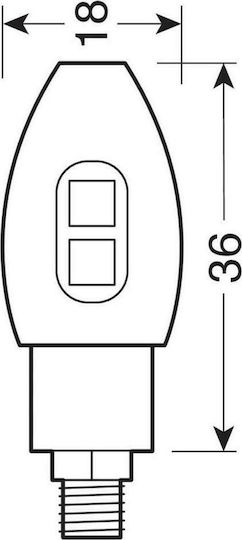 Lampa Φλας Μοτοσυκλέτας LED 2τμχ