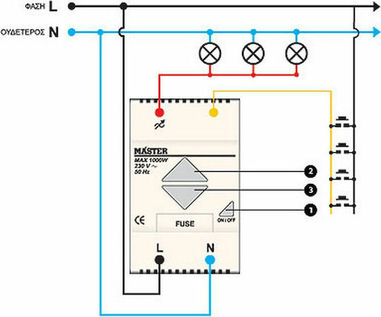 Master Dimmer Ράγας 1000W 220V