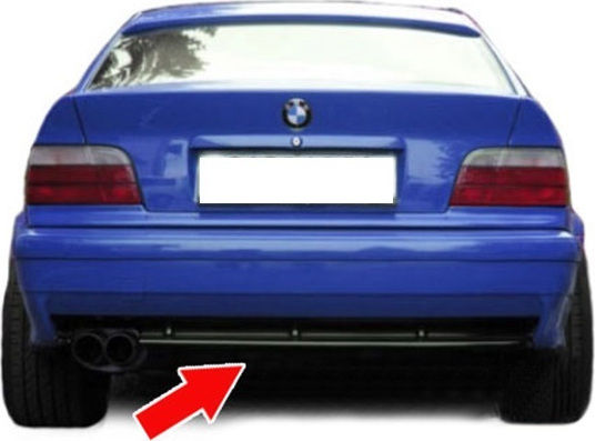 Carner Diffuser Car Rear E36 M3 with Simple Bumper Compatible with BMW Series 3