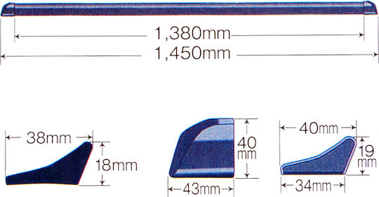 Autoline Universal Car Rear Spoiler Trunk Spoiler Black
