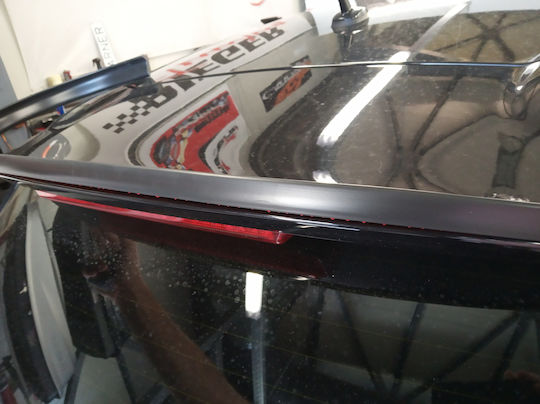 Auto Gs Spoiler Car Rear Spoiler 1.45m x 3.4cm Black Universal