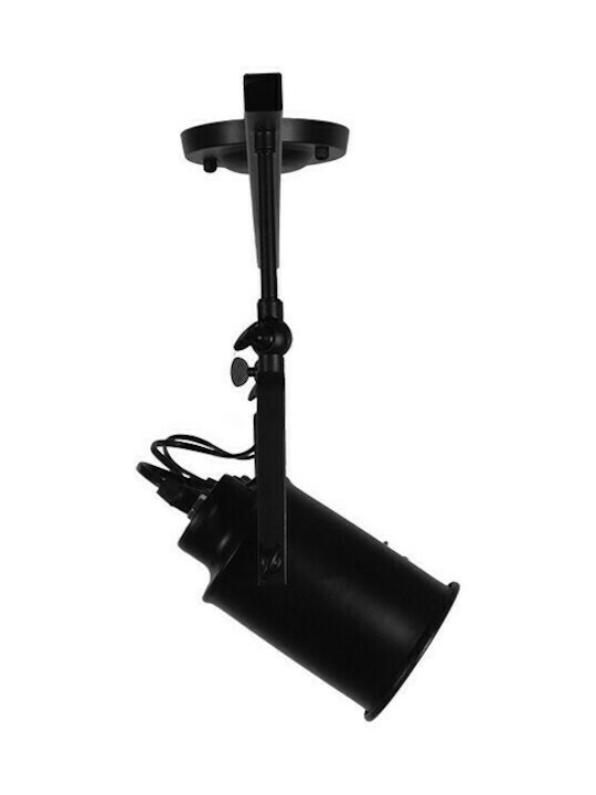 GloboStar Industrial Hollywood Triple Spot with Socket E27 in Black Color
