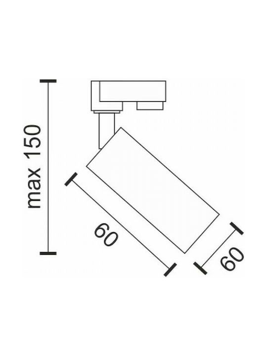 Spot Light Single Spot with Socket GU10 in White Color