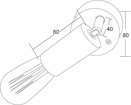 Aca Mohicans Single Spot with Socket E27 Aca Mohicans Single Spot with Socket E27