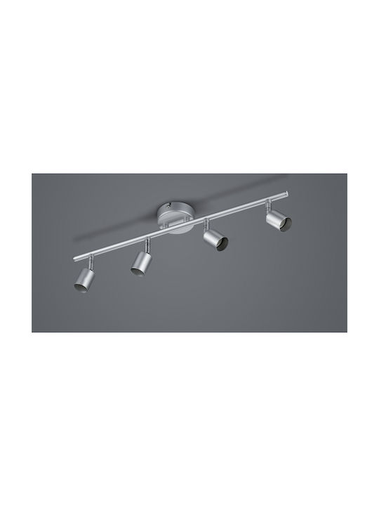 Trio Lighting Paris Spot with 4 Lights and with Socket GU10 in Gray Color
