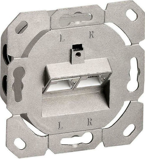 Goobay Double Network Socket RJ45 Cat6 White 68246