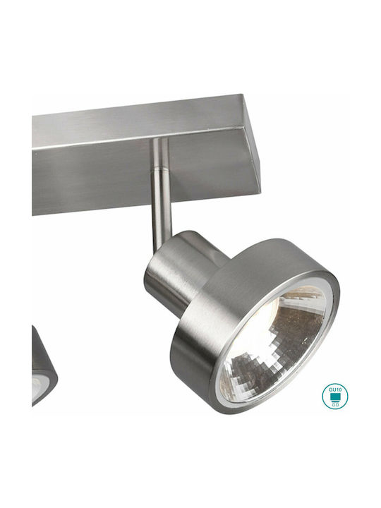 Trio Lighting Leon Spot with 4 Lights and with Socket GU10 in Silver Color