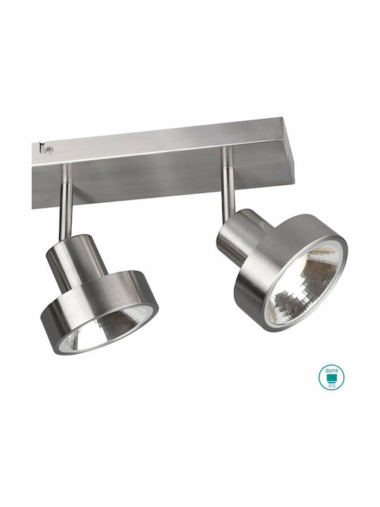 Trio Lighting Leon Spot with 4 Lights and with Socket GU10 in Silver Color
