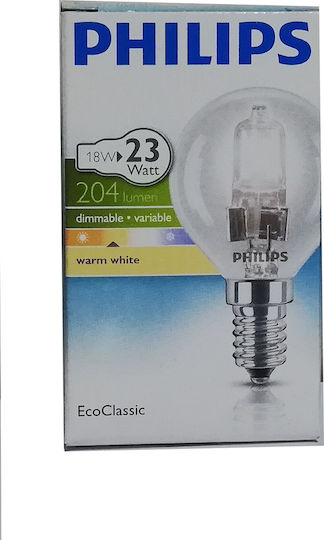 Philips Халогенна Лампа за Цокъл E14 с Мощност 18W 230V