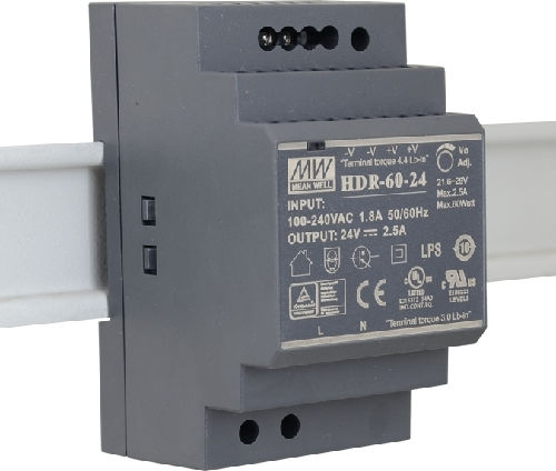 Mean Well Τροφοδοτικό Ράγας με Έξοδο 12V και Ισχύ 85.2W 7.1A