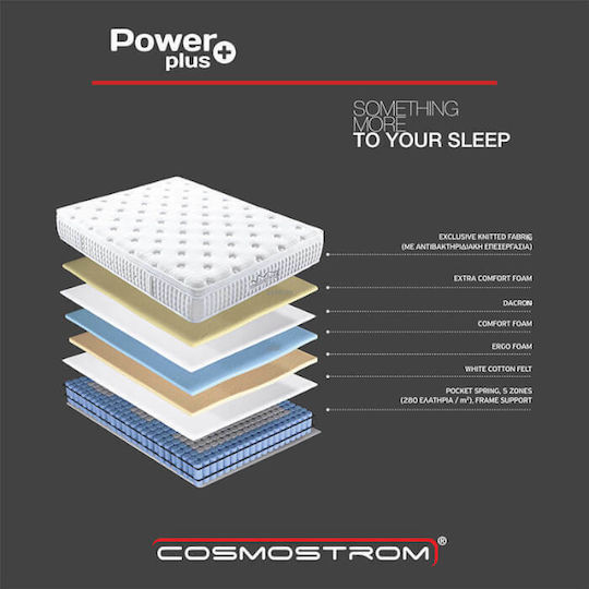 Cosmostrom Power Plus Über-Doppel Ergonomisch Matratze Schaum 160x190x30cm