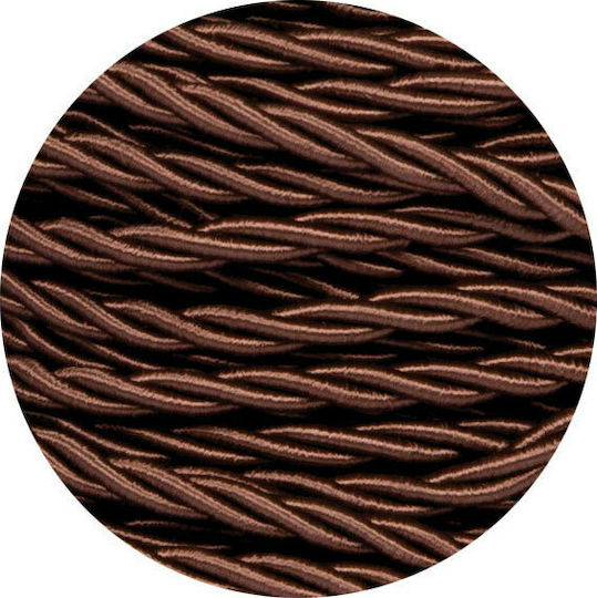 VK Lighting Fabric Cable 3x0.75mm² in Brown Color 1m 47143-030654