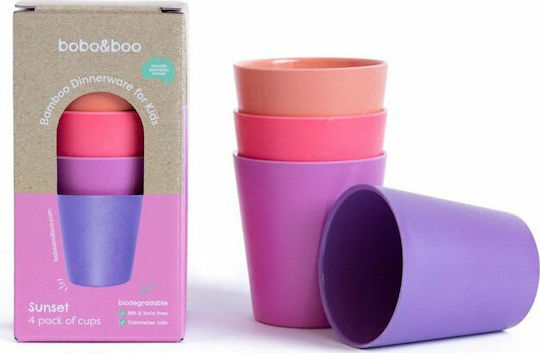 Bobo & boo Baby Cups made of Bamboo Multicolour 4pcs for 24m+m+