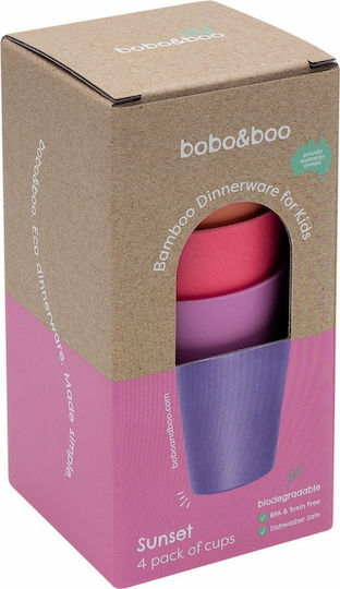 Bobo & boo Baby Cups made of Bamboo Multicolour 4pcs for 24m+m+