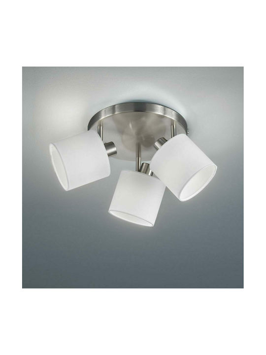 Trio Lighting Tommy Τριπλό Σποτ με Ντουί E14 σε Ασημί Χρώμα