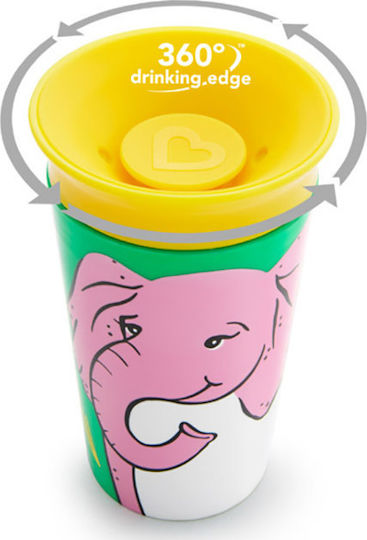 Munchkin Baby Cup Miracle 360° Wildlove Sippy Cup made of Plastic Pink 266ml for 12m+m+
