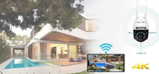 Andowl Q-S4 IP Surveillance Camera Wi-Fi Full HD 1080p Waterproof with Two-Way Communication and Lens 3.6mm