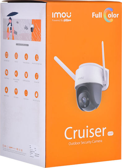 Imou Cruiser IP Cameră de Supraveghere Wi-Fi Full HD+ 4MP Rezistentă la apă cu Comunicare Bidirecțională și Lentilă 3.6mm