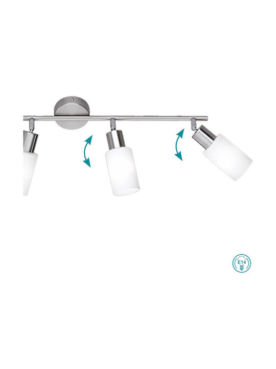 Trio Lighting Mars Спот с 4 Светлини и с Цокъл E14 в Сребрист Цвят