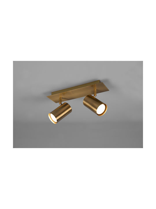 Trio Lighting Marley Double Spot with Socket GU10 in Gold Color