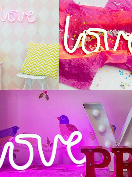 A Little Lovely Company Plastic Kids Wall Light Love