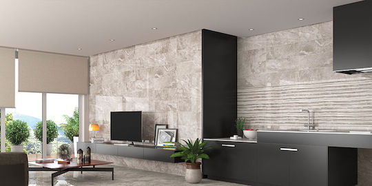 Karag Louvre Fliese Wand Küche / Bad 70x25cm Decor Gris Mosaico Rlv