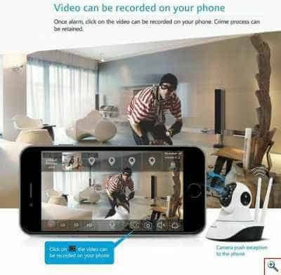 Anga AQ-8101IBW IP Überwachungskamera Wi-Fi Full HD 1080p mit Zwei-Wege-Kommunikation und Objektiv 3.6mm
