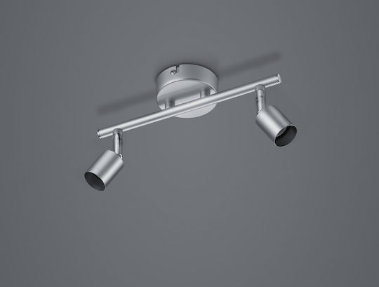 Trio Lighting Paris Double Spot with Socket GU10 in Gray Color