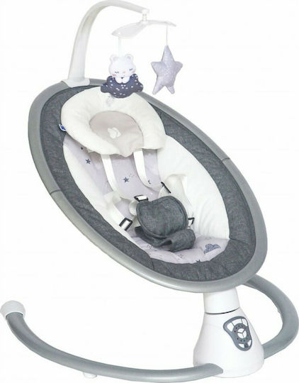 Kikka Boo Ηλεκτρικό Relax Μωρού Twiddle με Μουσική Grey για Παιδί έως 9kg