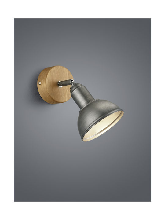 Trio Lighting Delhi Single Spot with Socket E14 in Gray Color