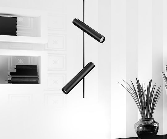 Luma Black Double Spot with Socket GU10 in Black Color Luma Black Double Spot with Socket GU10 in Black Color