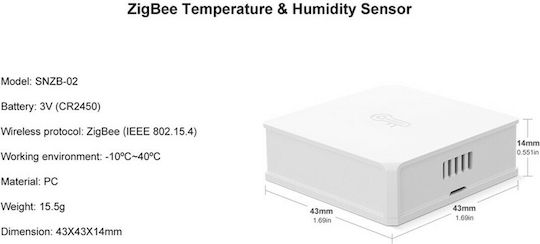 Sonoff Temperature Humidity Sensor Battery Wi-Fi & ZigBee