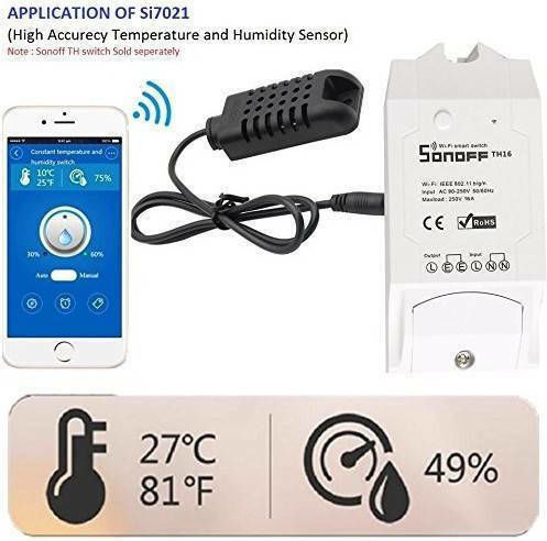 Sonoff Si7021 Temperature and Humidity Sensor Jack with 0.5m Cable