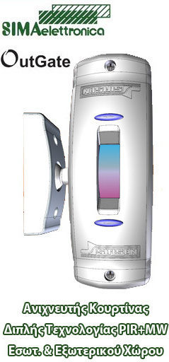 Sirsen Wired RF Curtain Motion Sensor Microwave & Infrared Scope 8m
