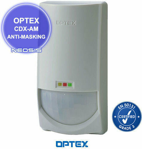 Optex Verkabelter Mikrowellen- und Überwachung Bewegungssensor 85° Erkennungswinkel 15m mit Antimasking