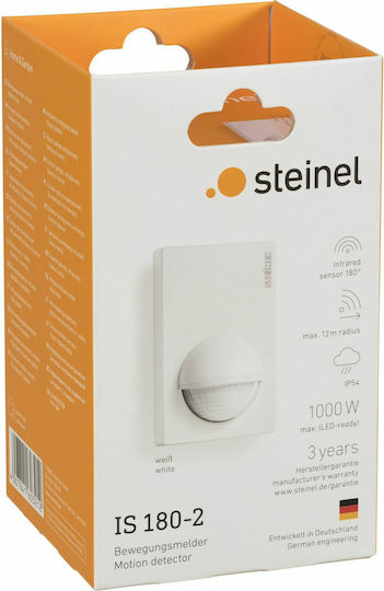 Steinel IS180-2 Wired Infrared Motion Sensor 180° Detection Angle Scope 12m